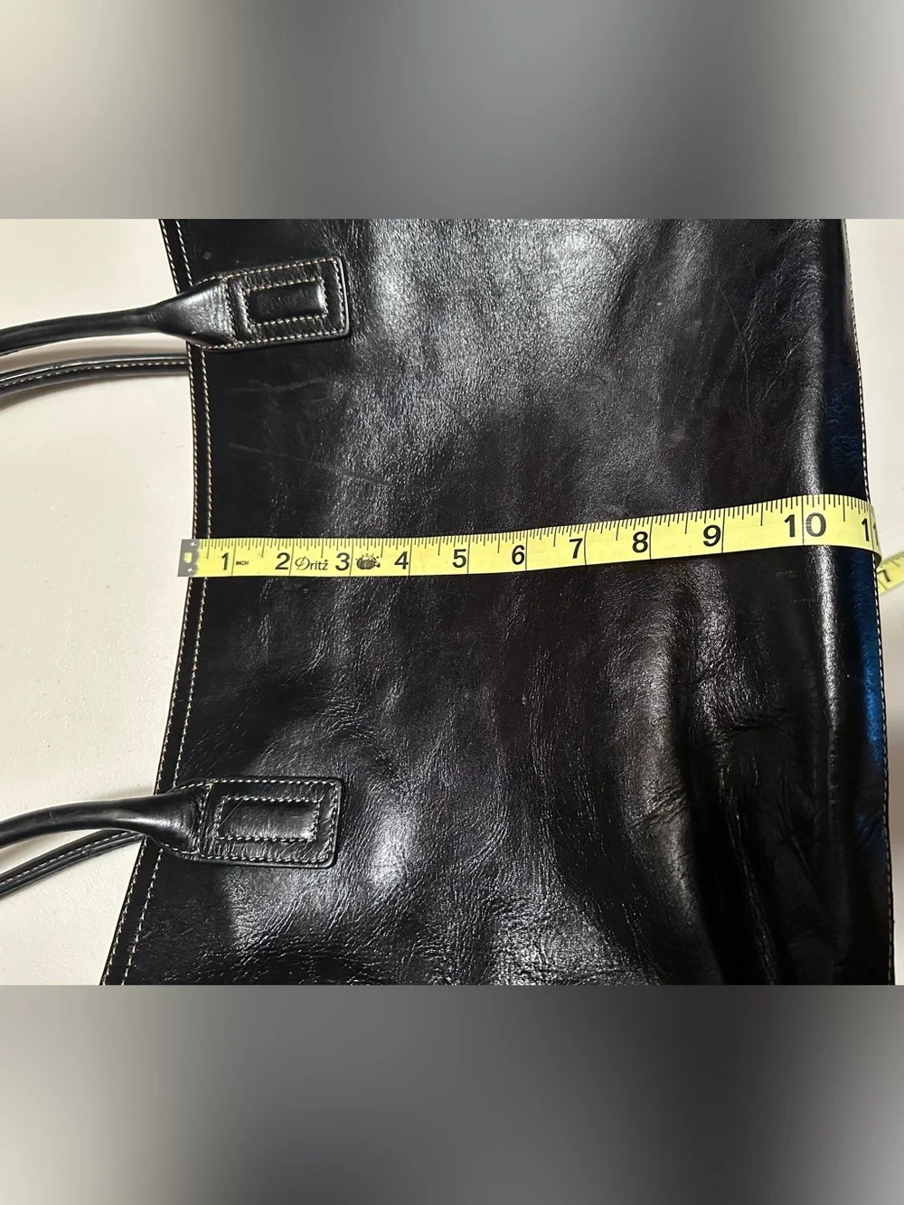 Beautiful Fossil Black Leather laptop bag/briefcase.